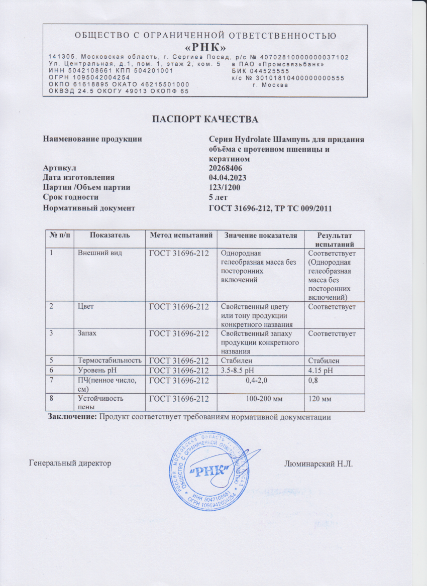 Паспорт №042023